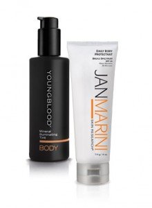 Youngblood body tint and jan marini body block available at Rejuventskincare.com