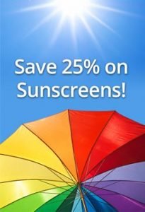Protect your skin and save 25% on sunscreens
