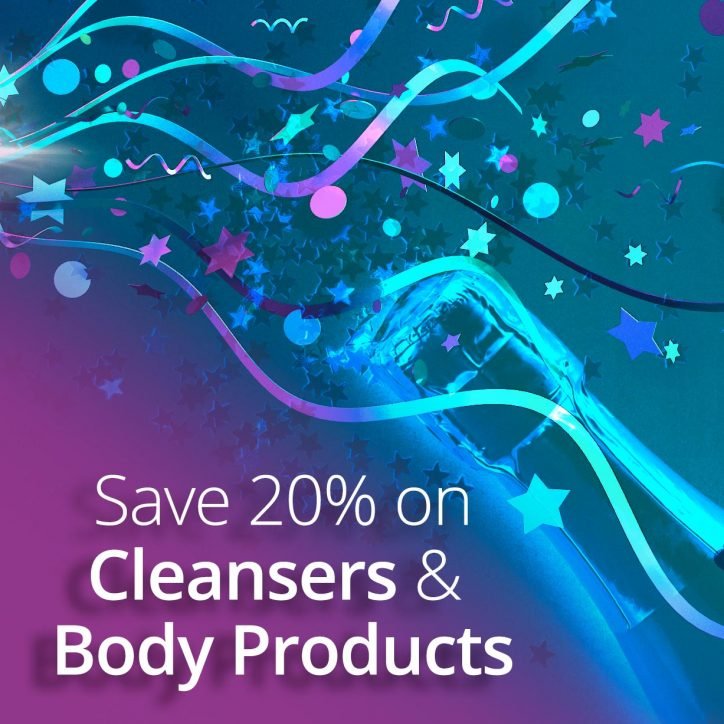 Sale graphic - save on cleansers and body products